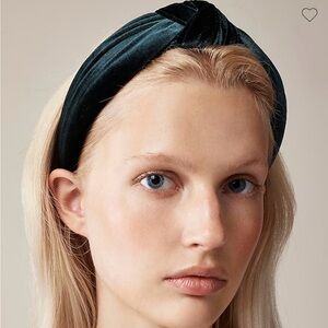 J Crew Green Velvet Hairband